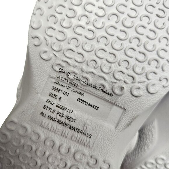 Childrens‎ White & Pink Clogs With Smile Design Girls Tie Dye Happy Face Slip On - Picture 5 of 8